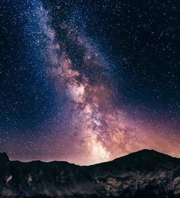 Milky-way above mountains 