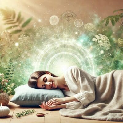 woman sleeping with light blooming around here to answer question of does soul retrieval make you tired.